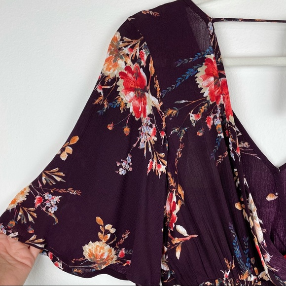 BAND OF GYPSIES  Boho Bohemian Floral Crop Top B19 - Picture 6 of 9